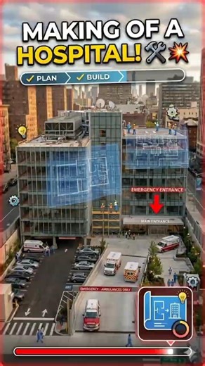 How to BUILD a Modern Hospital! 🏗️🏥|| #shorts #ytshorts