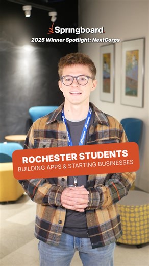 At the NextCorps AI Startup Jam, supported by a 2025 Springboard grant, St. John Fisher University student Brennan turned his curiosity into creation. In just one weekend, he built an app that uses AI to pull details from college syllabi and turn them into organized task lists to help students stay focused and on track. For Brennan, the experience wasn’t just about learning AI. It was about realizing how accessible innovation has become. Springboard is proud to support programs like NextCorps th