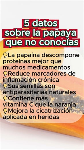 🍈 5 datos de la papaya que no sabías