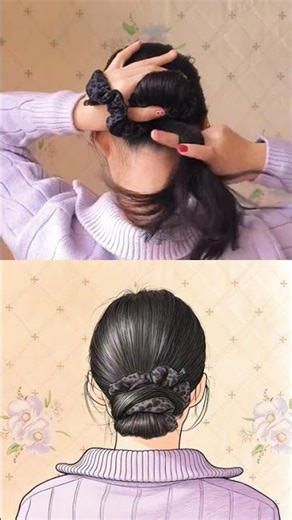 Master the Intestine Hair Circle & Low Bun in 30 Seconds