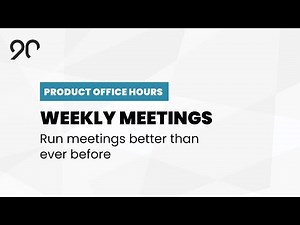 Weekly Meetings - Ninety Product Office Hours - April, 2021