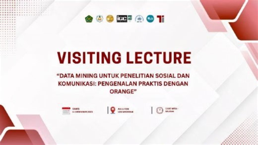 𝙏𝙀𝙆𝙉𝙊𝙇𝙊𝙂𝙄 𝙄𝙉𝙁𝙊𝙍𝙈𝘼𝙎𝙄 𝙐𝙄𝙉𝙈𝘼 on Instagram: "Alhamdulillah, Kuliah Tamu tentang Data Mining untuk Penelitian Sosial dan Komunikasi: Pengenalan Praktis dengan Orange by Dr.Candra Dewi ,S.kom.,M.sc telah sukses diselenggarakan pada Kamis, 11 Desember 2025. Terima kasih sebesar-besarnya kami ucapkan kepada seluruh peserta, dosen, dan panitia atas antusiasme dan partisipasinya. Semoga ilmu yang didapatkan, khususnya mengenai praktik Data Mining dengan Orange, dapat diaplikasikan d