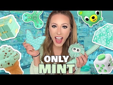MINT GREEN ONLY FIDGET SHOPPING CHALLENGE 🧚🏼‍♂️👗🧩