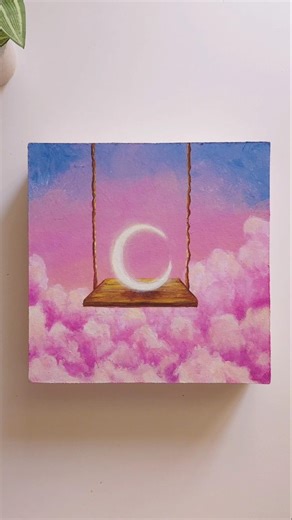 fantasy moon art #art #painting #acrylicscenery
