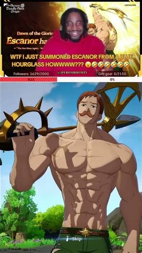 WTF I SUMMONED ESCANOR FROM A BLUE HOURGLASS 🤣 The Seven Deadly Sins Origin