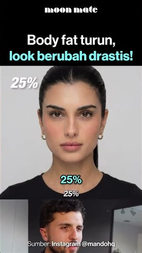 Ketika lemak mulai berkurang dan garis wajah jadi lebih terdefinisi,