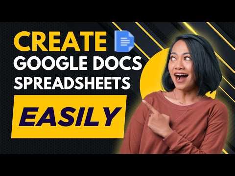 How to Create a Google Docs Spreadsheet FAST