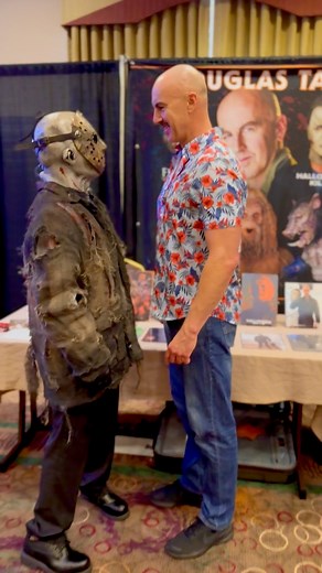 Jason Vs. Jason, who wins? Come see the showdown at Crypticon Kansas City #freddyvsjason #jasonvoorhees #fyp #horrorconvention #crypticonkansascity #fypviralシ | Douglas Tait