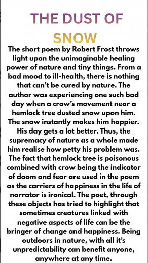 The dust of snow summary explaination #dustofsnow ‪@Knowlegebox‬