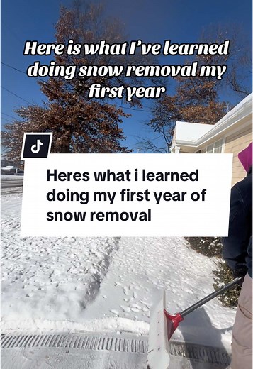 I’ve already learned the do’s and don’t! Snow removal is very lucrative, but can be tiring when you only have a snow blower. This season I am striving to get a plow so I can become more efficient! #lawncare #lawntok #fyp