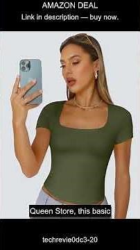 Trendy Queen Double Lined Short Sleeve Crop Top for Women Perfect for Spring and Summer Outfits