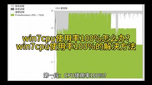 win7cpu使用率100%怎么办?win7cpu使用率100%的解决方法