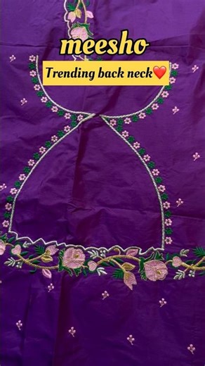 ‪@Meesho‬ trending back neck blouse material || #shorts #shortsviral