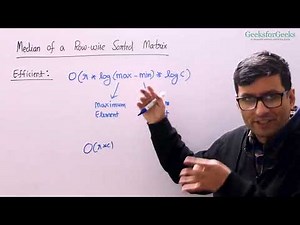 12 Median of a Row Wise Sorted Matrix Java