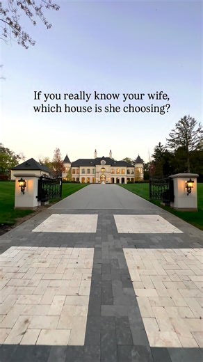 This answer says more about your marriage than you might think 😂 Tag her to see if you got it right. One home gives full luxury castle vibes, the next feels like a modern resort, and the third is a cozy cabin tucked into nature. #luxury #realestate #mansion #houses | WayUp Media
