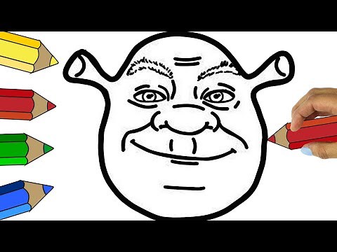 🟢 Cómo dibujar el ROSTRO de SHREK fácil paso a paso- how to draw SHREK FACE easy step by step 🟢