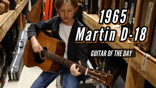 Special guest, 12-years-old Saxon Weiss playing this beautiful and vintage guitar for today's new #FlatTopFriday episode of #GuitarOfTheDay, a 1965 Martin Guitar D-18 available here at #NormansRareGuitars! For any questions you may have or price inquiries about this #MartinGuitar #D18 #AcousticGuitar give us a call at 818-344-8300. So what do you guys think of this #MartinD18? ALL GUITARS NOW AVAILABLE FOR PURCHASE ONLINE: https://reverb.com/shop/normans-rare-guitars https://normansrareguitars.c