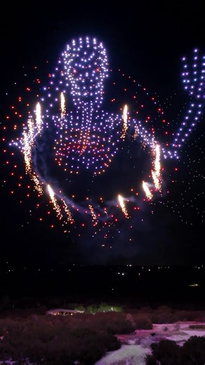 Sky Elements Drones on Instagram: "Happy Halloween! 👻🎃😈 #droneshow #halloween #drones #lightshow #skyelements #halloweendecor #halloweenshow #texas"