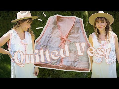 DIY Quilted Vest with Tie Front