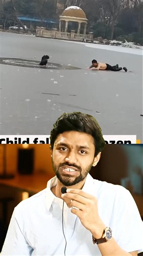 This Child Fell into Frozen Lake?😱🌊 #mvc #mayankcontractor