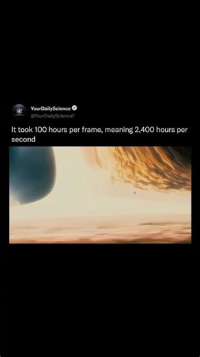 It Took 100 Hours to Render Just ONE Frame of Interstellar #interstellar #christophernolan #cgi