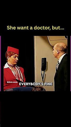 She Wanted a Doctor, But... 👩‍⚕️ | british Flight Comedy Skit #short #shortvideo #britishcomedy #fyp