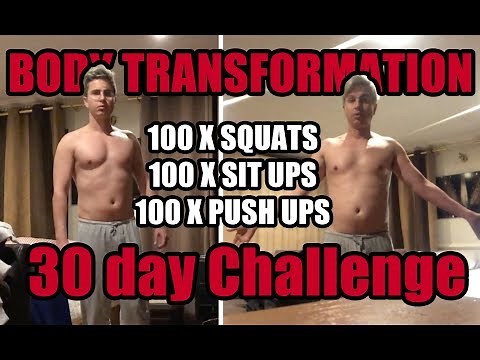 30 DAY - 100 PUSH UPS + SQUATS + SIT UPS CHALLENGE