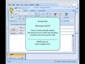 Automatically fill in the From, To, Cc, Bcc and Subject fields in Outlook messages