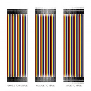 SHILLEHTEK 120pcs Multicolored Dupont Jumper Set – Mixed Pin Ribbon Connectors in Three Configurations for Breadboard, Arduino, and Raspberry Pi Projects