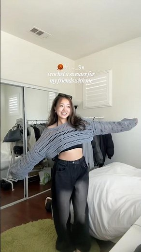 crochet this sweater with me 🧸☁️ #crochet #crochetpattern #crochetsweater #crochettutorial #shorts