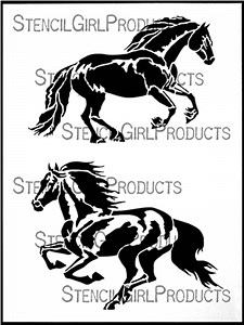 Norman Horse & Running Horse | Lanie Frick |StencilGirl Products