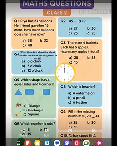22K views · 185 reactions | Daily Math exercises solved | #worksheets #maths #fyp #grade2 | Kiddoctive - Homeschooling | Facebook