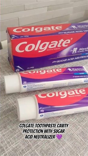 Colgate Toothpaste Cavity Protection with Sugar Acid Neutralizer 💜 #colgate #toothpaste #dentalcare