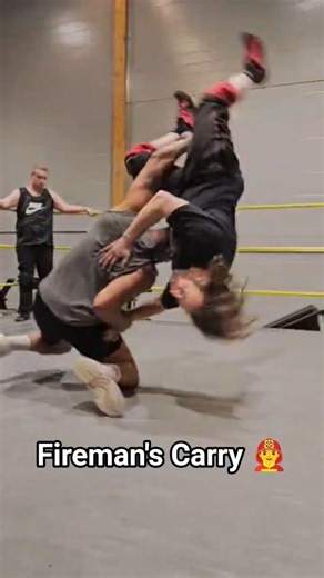 What an EXPLOSIVE Fireman's Carry 👨‍🚒🔥‼️ #shortsvideo #prowrestling #wrestlingmoves #foryou #sports