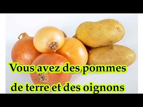 recette rapide avec une pomme de terre et oignons