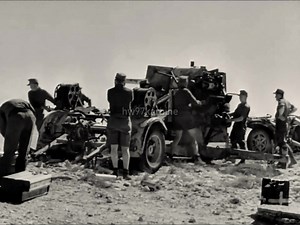 8.8cm Flak 18s engaging ground targets in North Africa in 1941