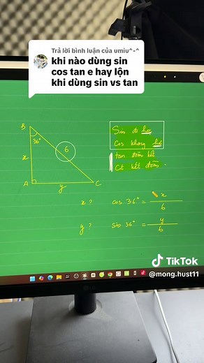 Mẹo nhìn nhanh: dùng tỉ số lượng giác nào để nhìn trong 3,6s