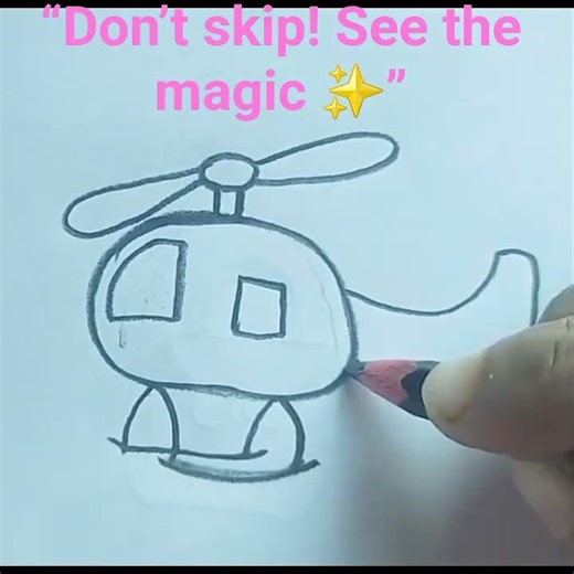Easy Helicopter Drawing ✏️ | 30 Second Drawing Tutorial #shorts