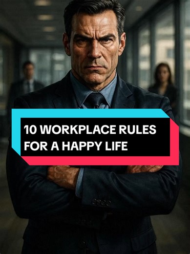10 workplace rules for a happy life Mindset Rewired is a brand that aims to inspire and improve people's lives #motivation #inspiration #lifelessons #fyp #fy
