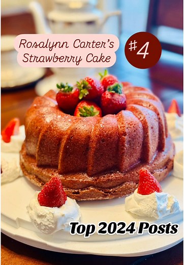 Rosalynn Carter’s strawberry cake recipe was our fourth most popular post this year. 🍓 🍰 You can find her recipe pretty easily online, but @Southern Living definitely has it. You can find us wherever you get your podcasts. - #rosalynncarter #recipe #southern #strawberrycake #plainsga