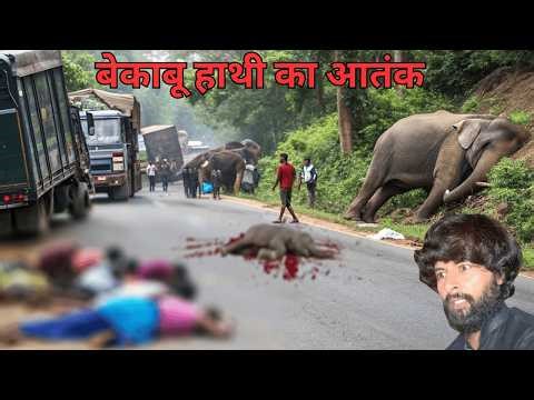 "जब हाथी हुआ पागल 😱… गांव वालों की सांसें थम गई!😨 murliwale hausla