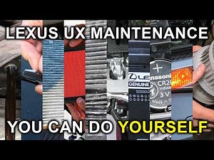 Lexus UX (2019-2026): 10 Easy Maintenance Procedures You Can Do Yourself!