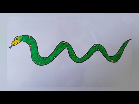 How to draw a Snake 🐍| Easy drawing of Snake Step by Step | Drawing Cobra Snake 🐍 easy for kids