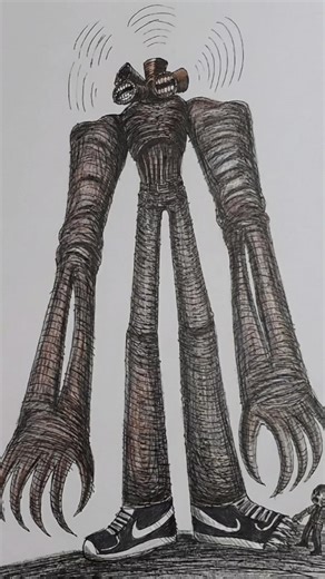 How to draw a dark sirenhead with long legs. #Today'sShorts