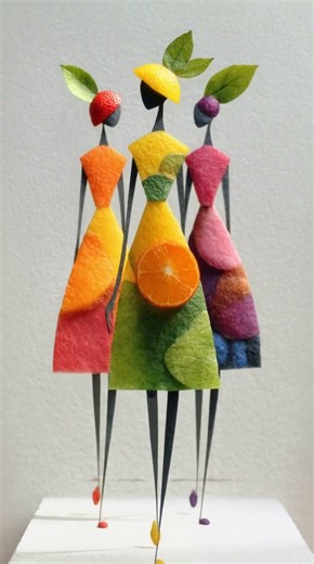 #fashion #models made from #fruit | #canvas #croquis