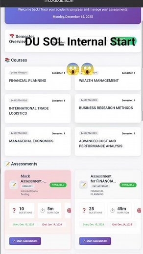 Breaking News!! 🚨🚨Assignments start DuSol