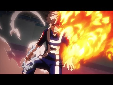 Todoroki uses his fire
