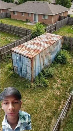 I Turned a Rusty Shipping Container to Modern Tiny House Reveal!#shorts#tinyhouse #containerhome #1