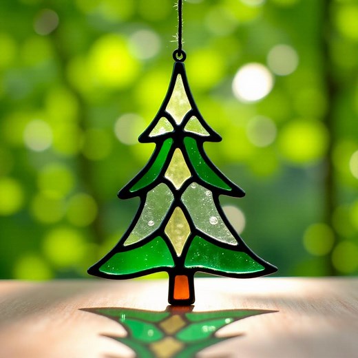 Christmas Tree Stained Glass Pattern Digital Download, DIY Christmas Suncatcher, Tree Christmas Ornament SVG, Christmas Decor, Pdf Svg Png - Etsy