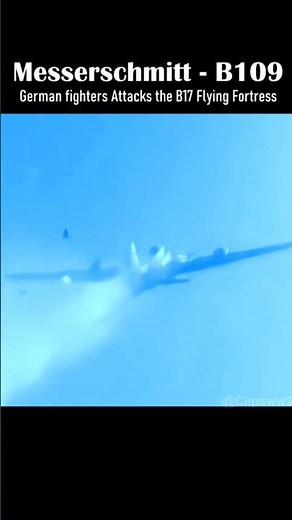 Luftwaffe Bf 109 Attacks B-17 Flying Fortress | Colorized WWII Footage #ww2 #history